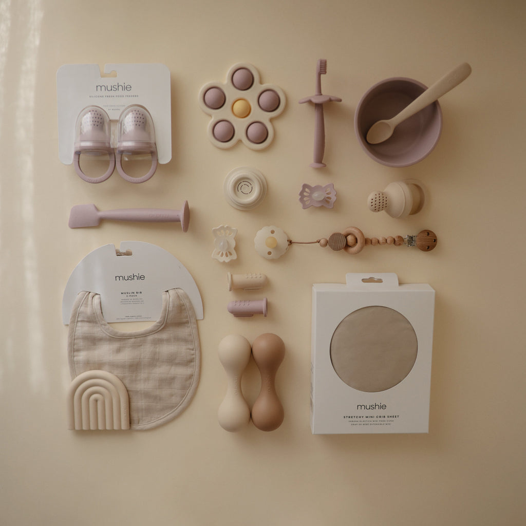 Mushie Silicone Baby Rattle Toy | Playroom Avenue