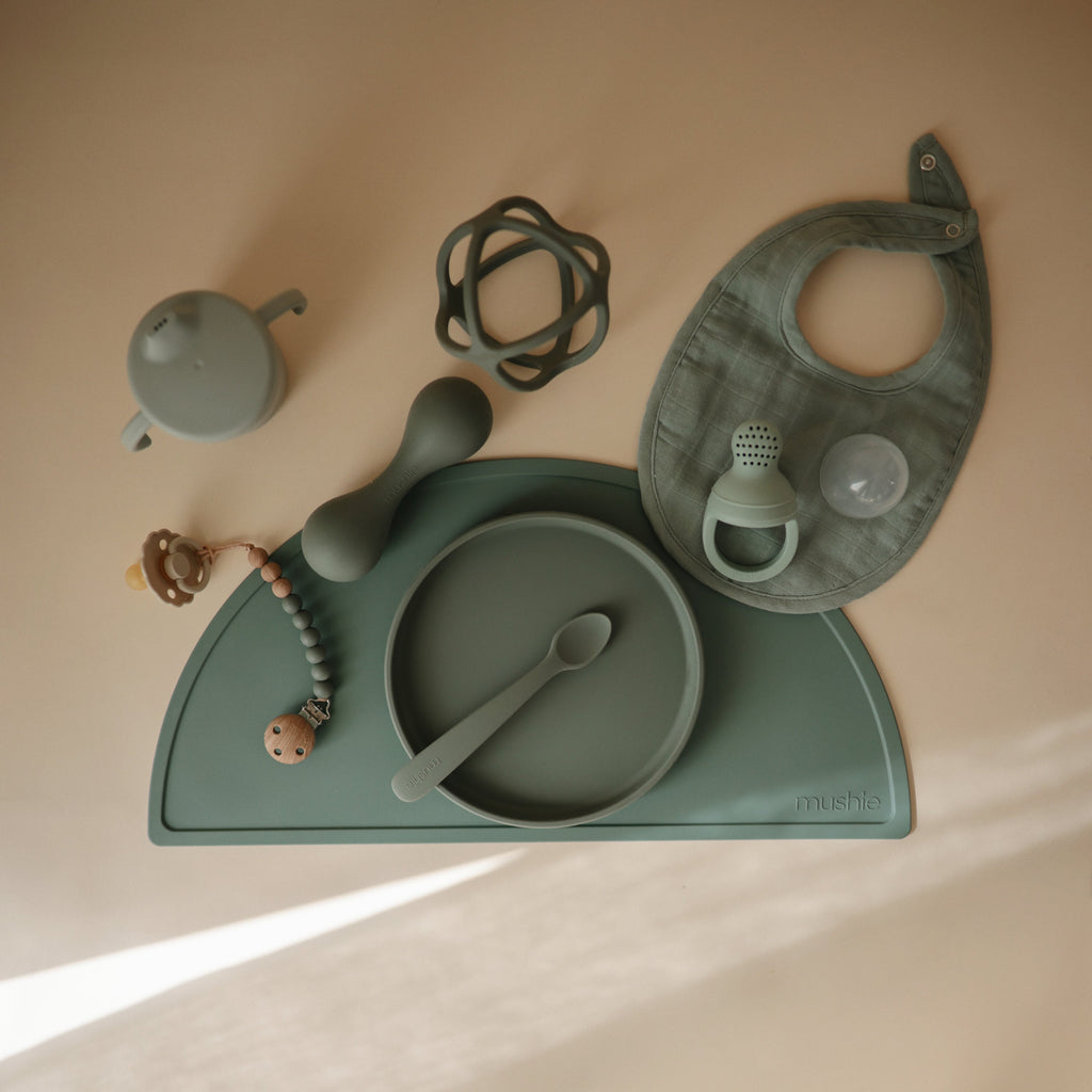Mushie Silicone Pacifier Clip | Eva | Playroom Avenue