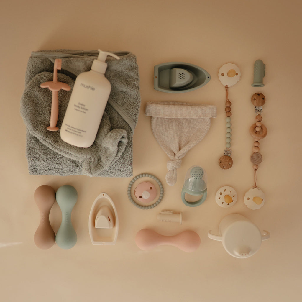 Mushie Silicone Pacifier Clip | Eva | Playroom Avenue