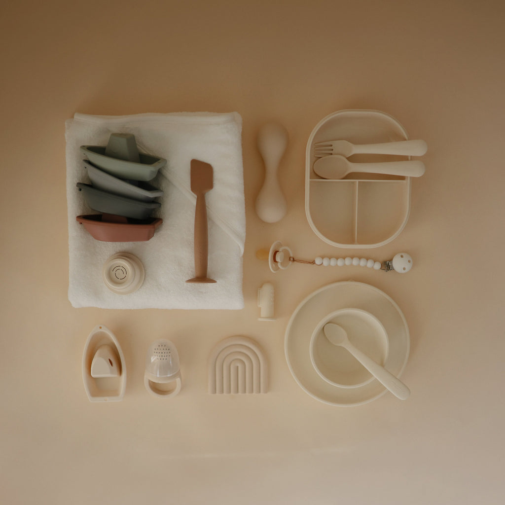 Mushie Silicone Baby Rattle Toy | Playroom Avenue