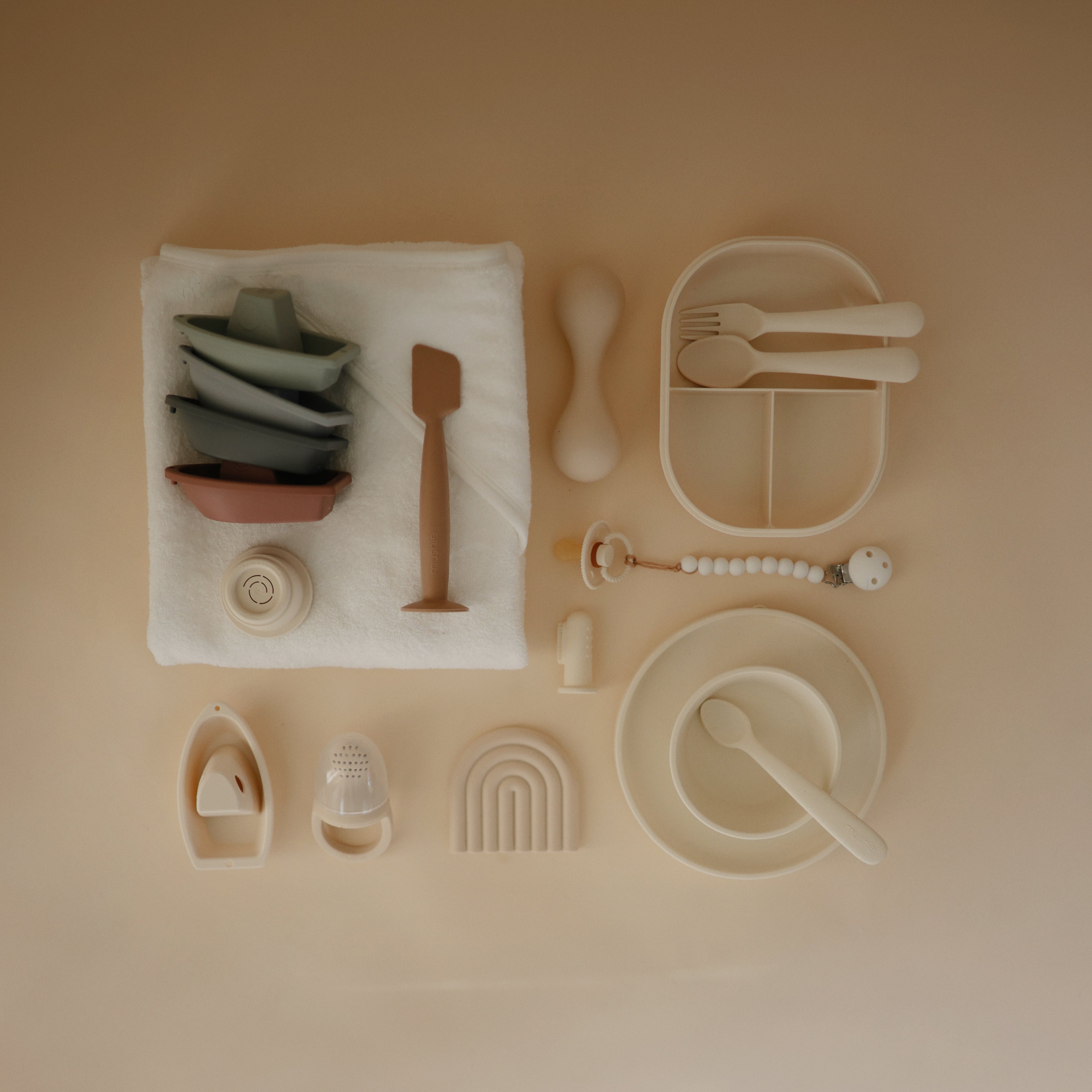 Mushie Silicone Baby Rattle Toy | Playroom Avenue