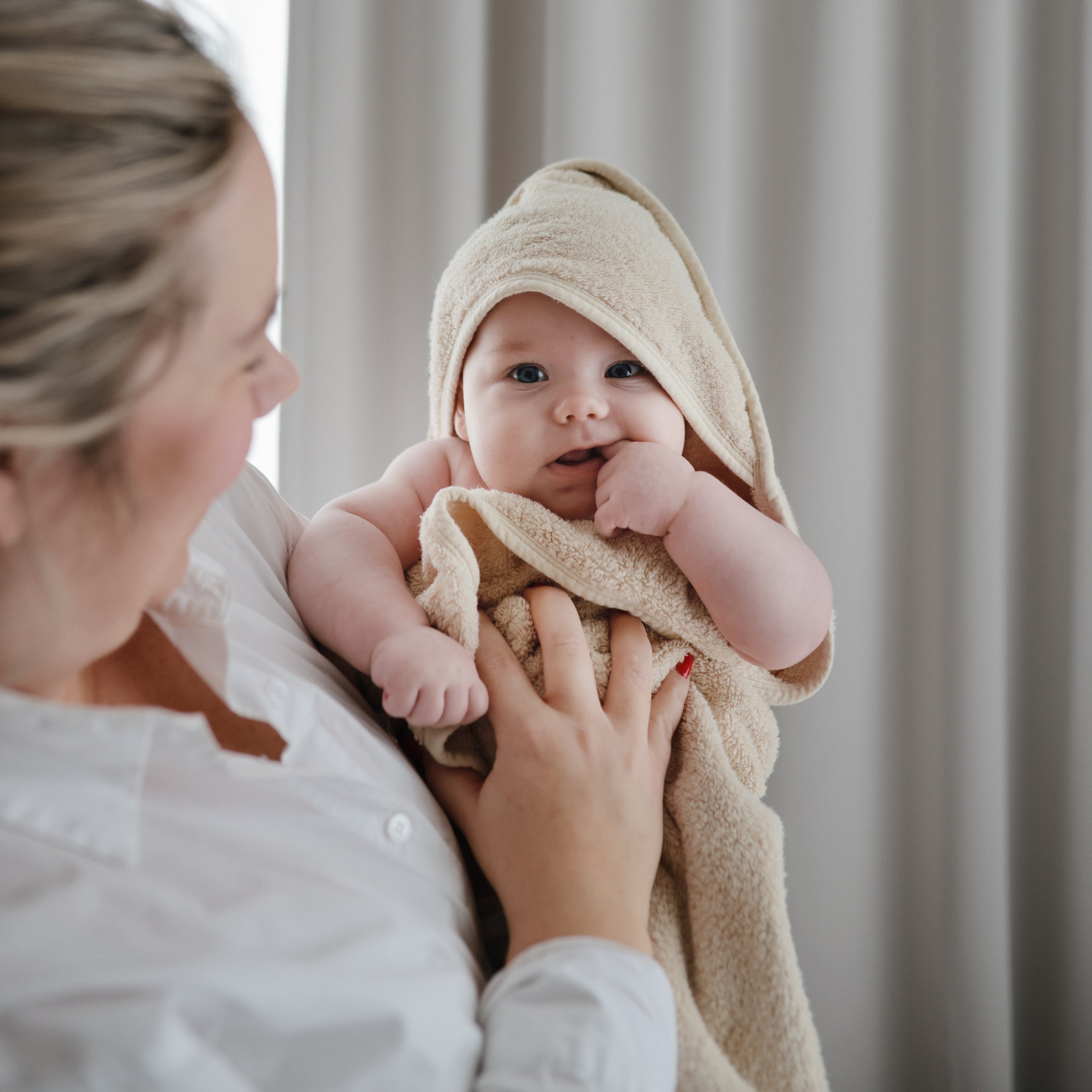 Mushie Organic Cotton Baby Hooded Towel | Playroom Avenue