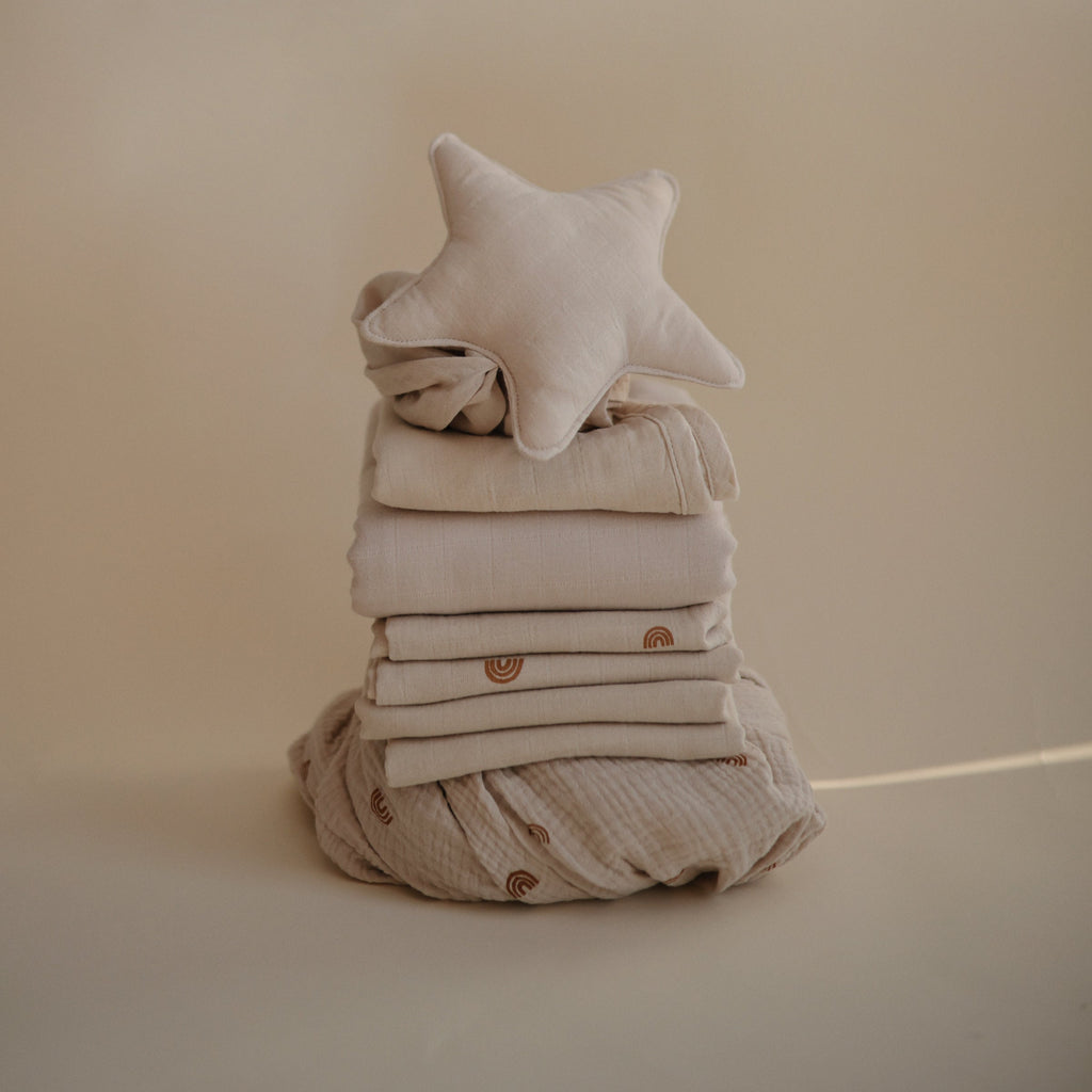 Mushie Organic Cotton Muslin Cloths 3-Pack | Playroom Avenue