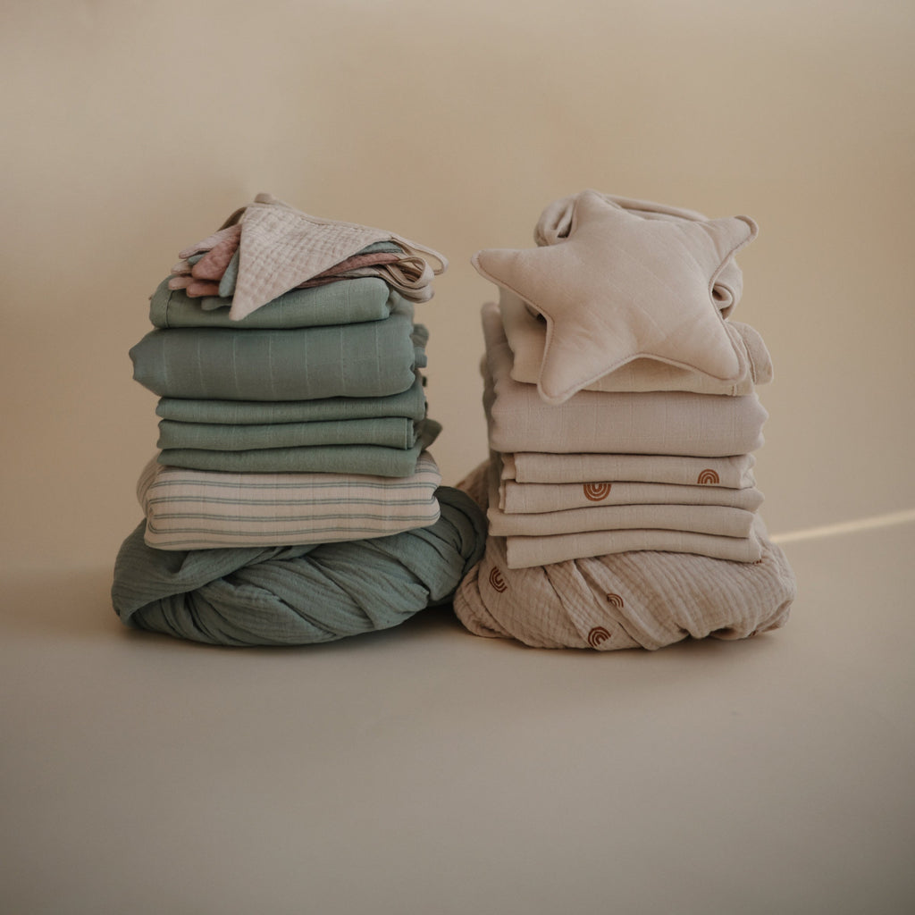 Mushie Organic Cotton Muslin Cloths 3-Pack | Playroom Avenue