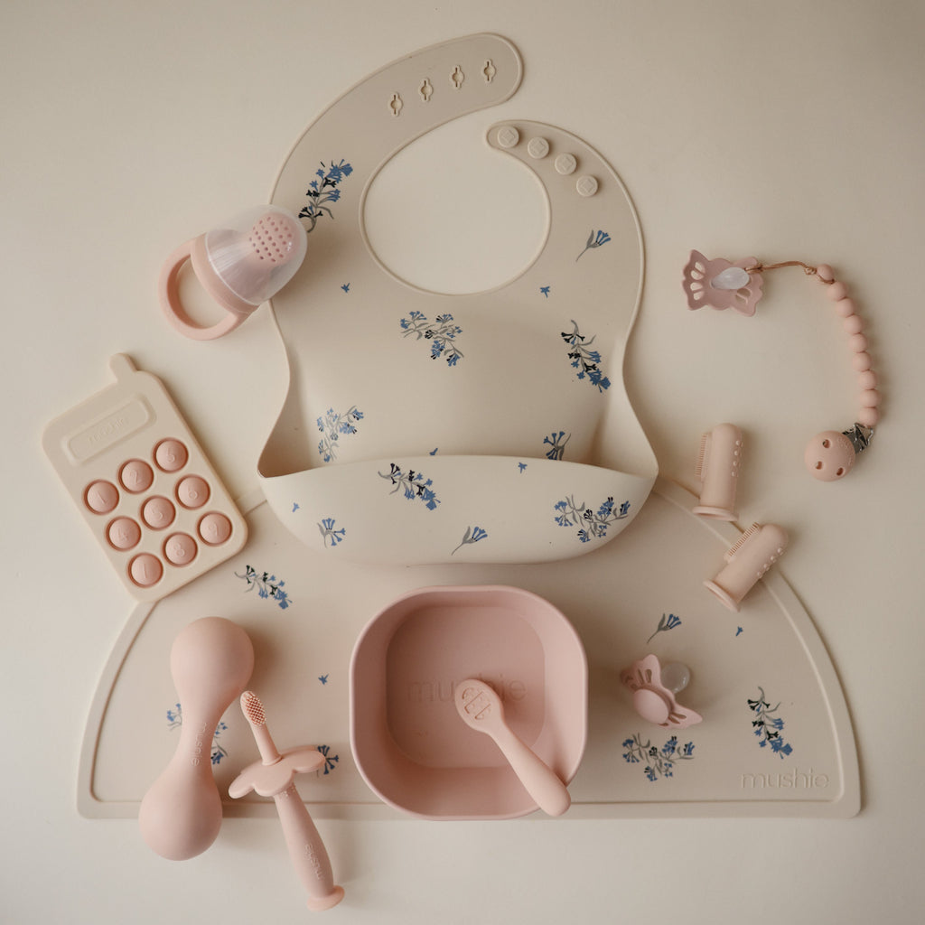Mushie Silicone Pacifier Clip | Hera | Playroom Avenue