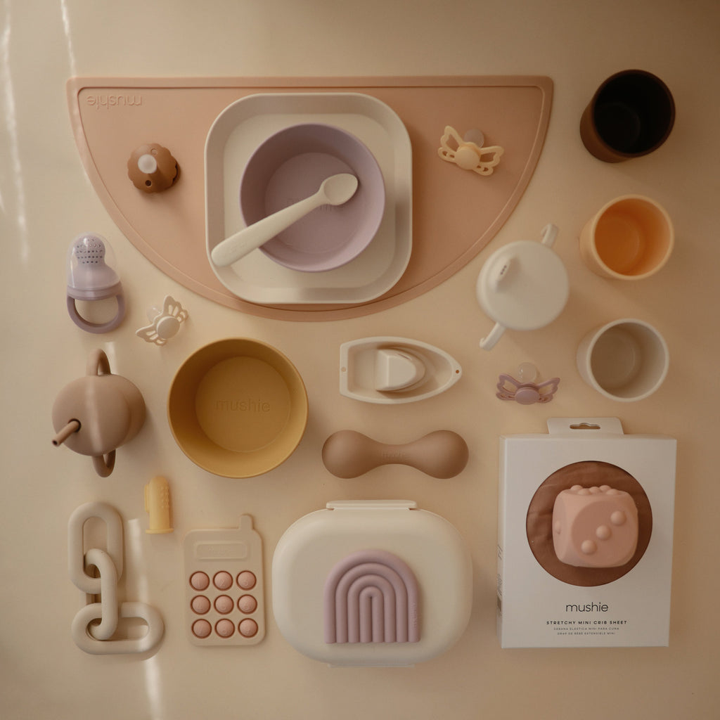 Mushie Silicone Baby Rattle Toy | Playroom Avenue