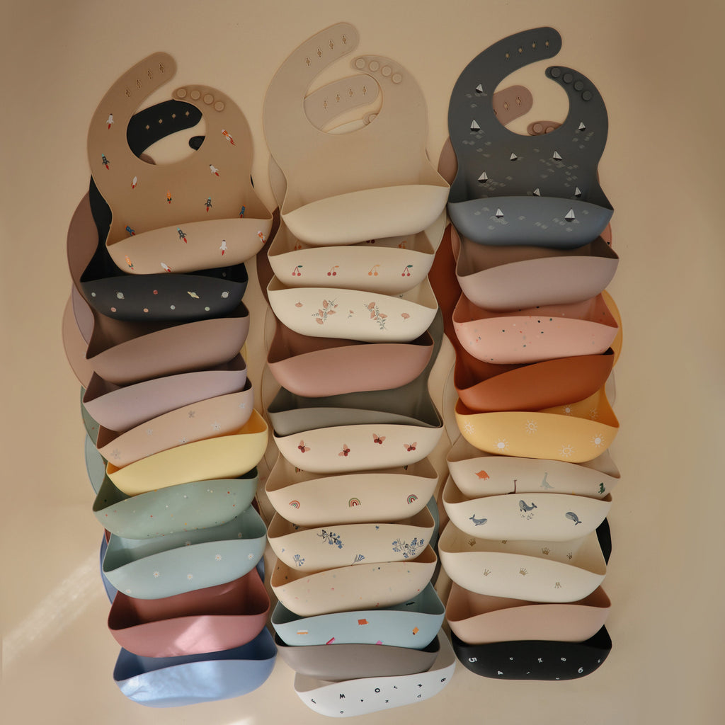 Mushie Silicone Baby Bib | Playroom Avenue