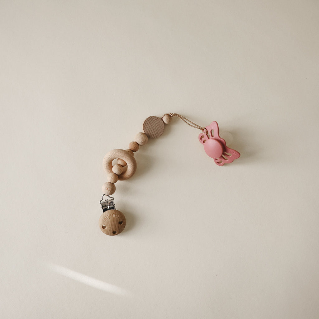 Mushie Pacifier Clip | Mila | Playroom Avenue