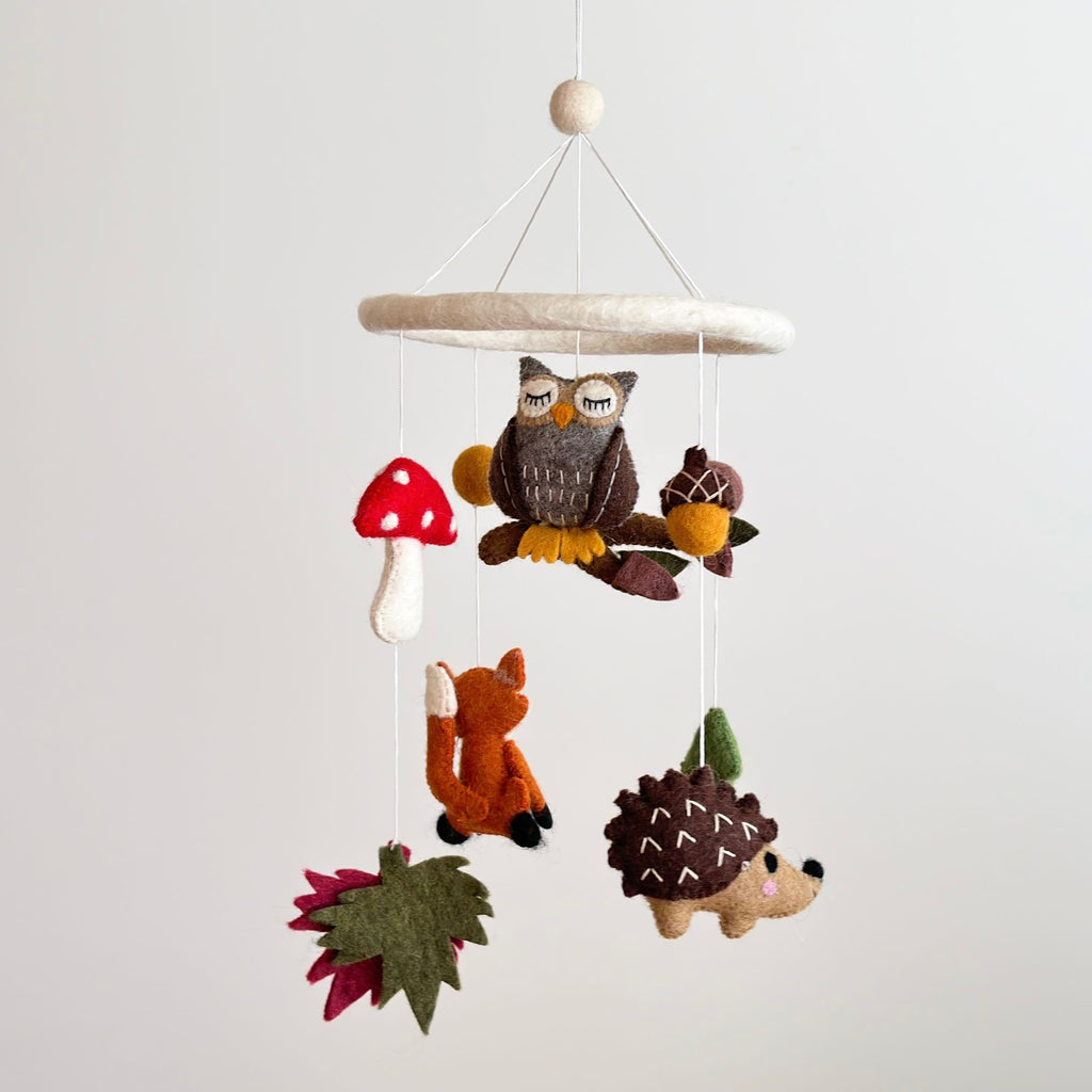 Ganapati Crafts Co. Forest Friends Felt Baby Mobile | Playroom Avenue