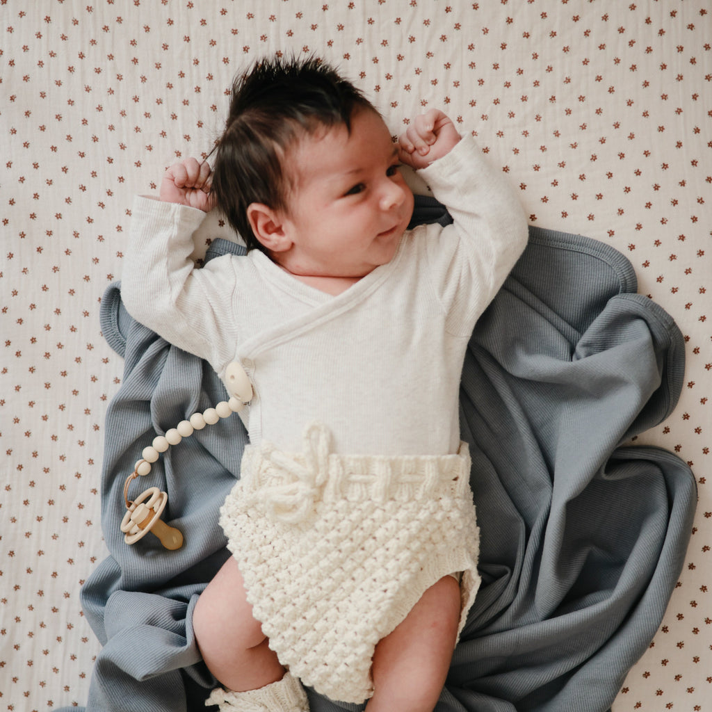 Mushie Ribbed Baby Blanket | Playroom Avenue