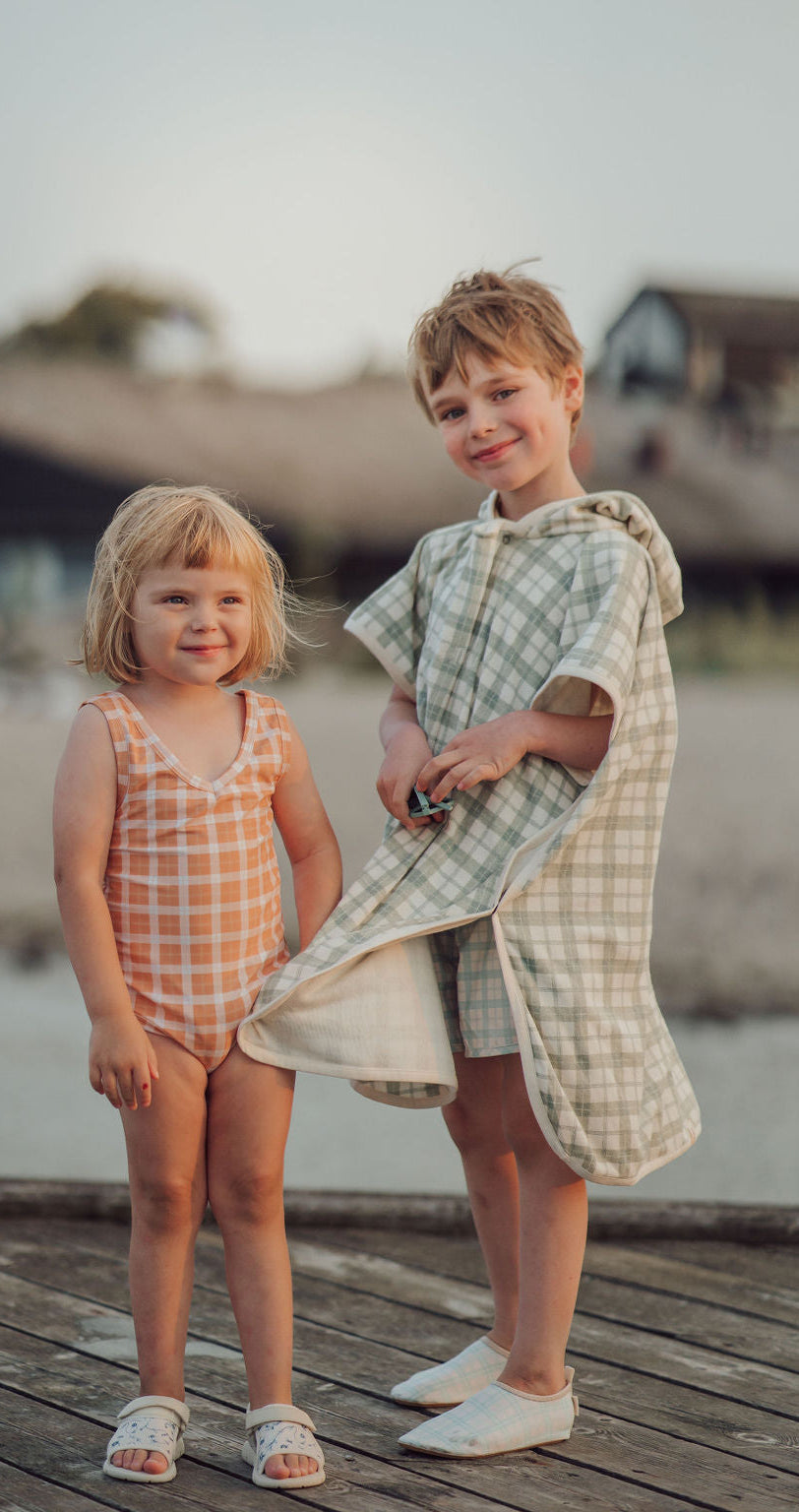 GRECH & CO. Swim Shoes | Fern Plaid | Playroom Avenue