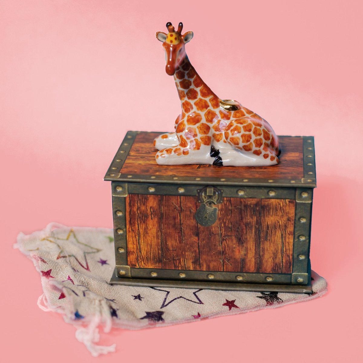 Camp Hollow Giraffe Cake Topper | Porcelain Party Animal | Candle Holder