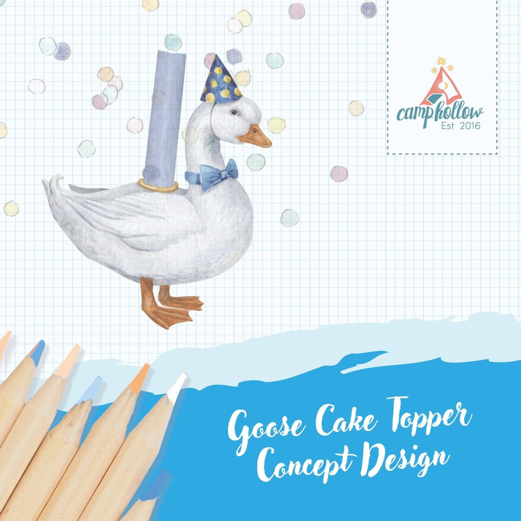 Camp Hollow Blue Goose Cake Topper | Playroom Avenue