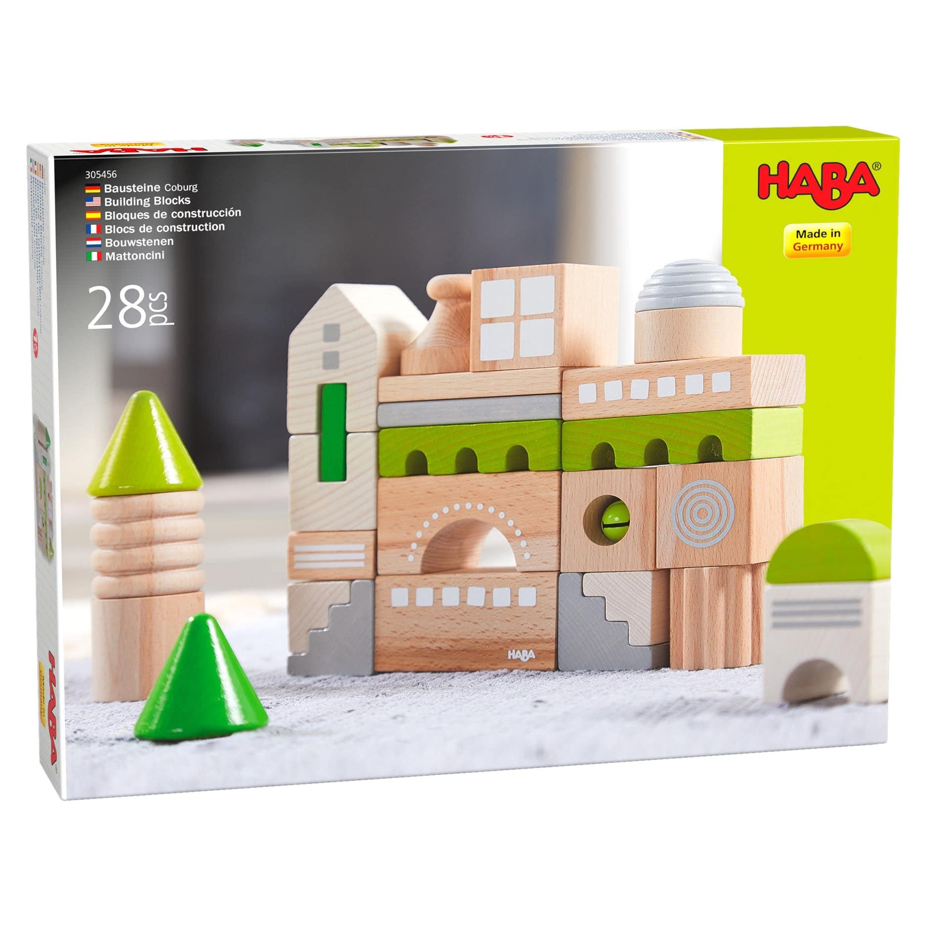 HABA Coburg 28 Piece Wooden Building Blocks | Playroom Avenue
