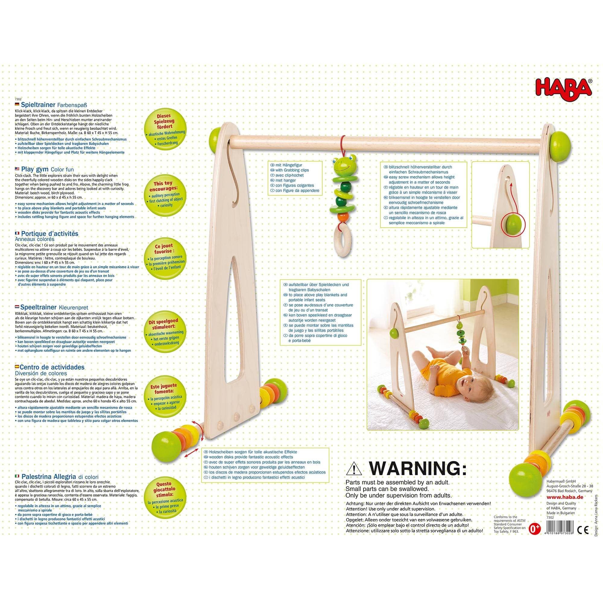 HABA Color Fun Play Gym Activity Center | Playroom Avenue