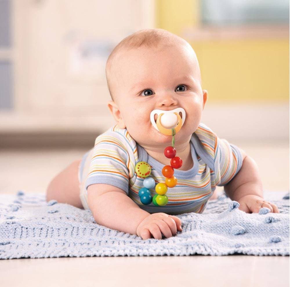 HABA Rainbow Pearls Pacifier Holder | Playroom Avenue