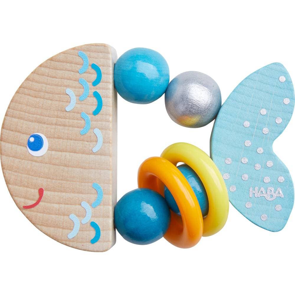 HABA Rattlefish Wooden Baby Rattle | Playroom Avenue