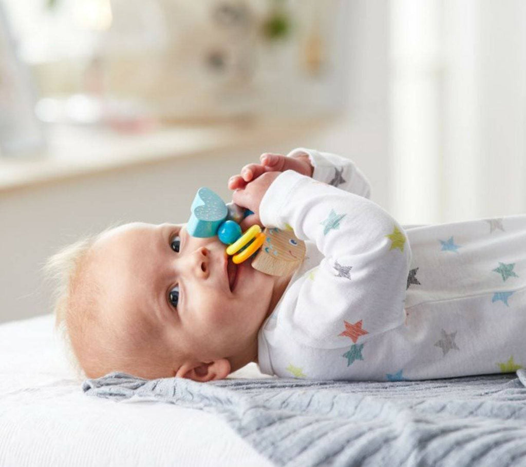 HABA Rattlefish Wooden Baby Rattle | Playroom Avenue
