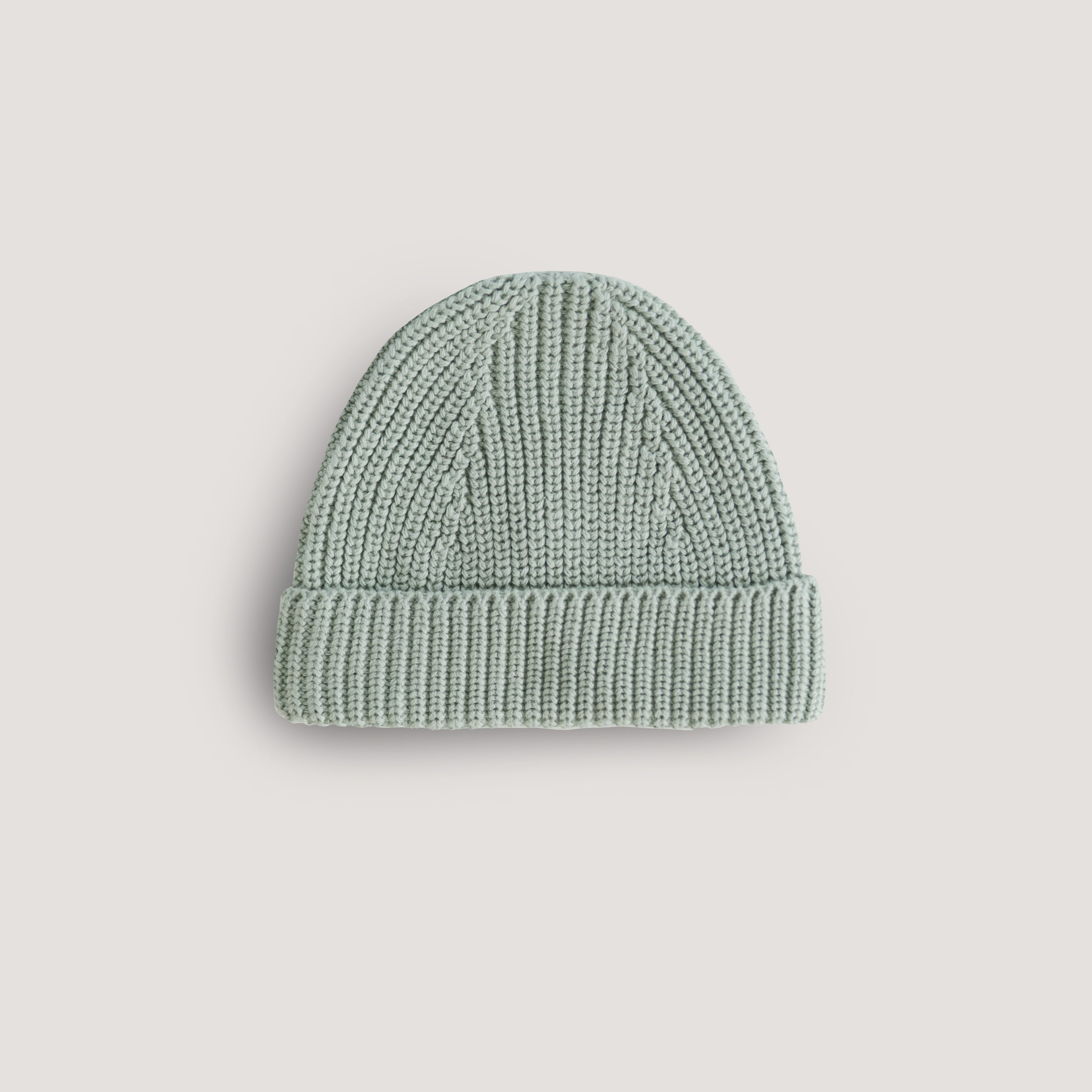 Mushie Chunky Knit Beanie Light Mint | Playroom Avenue