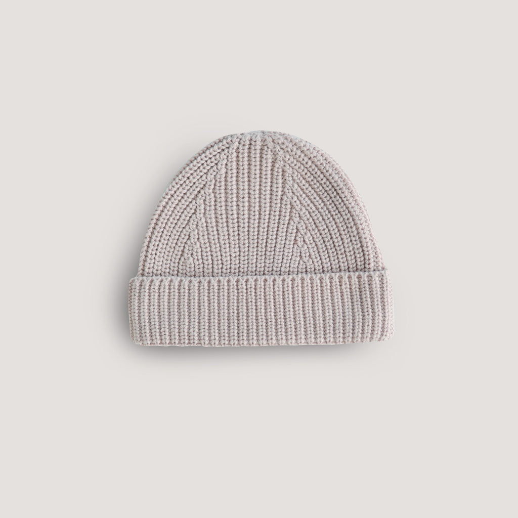 Mushie Chunky Knit Beanie Beige | Playroom Avenue