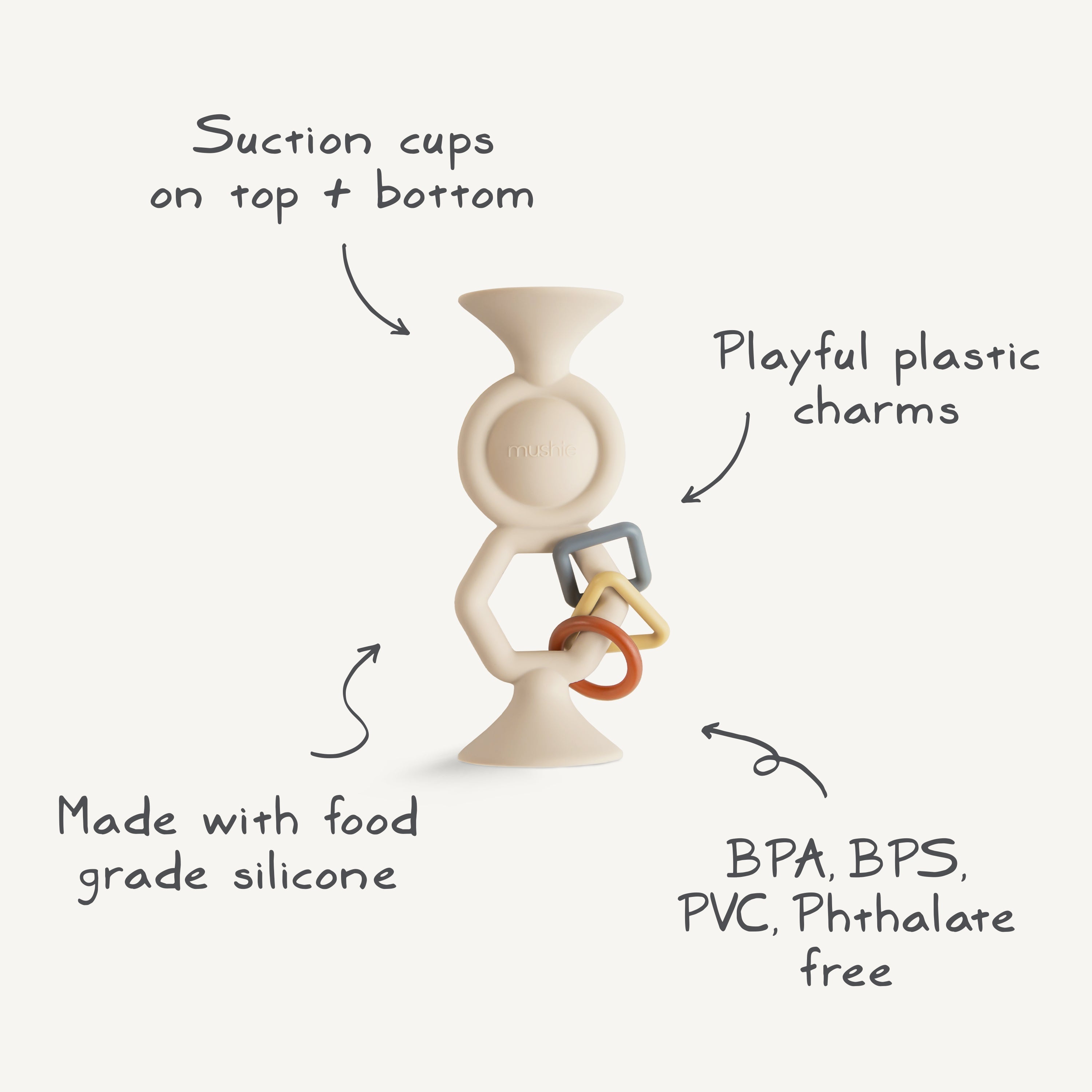 Mushie HexaPop Suction Toy | Playroom Avenue