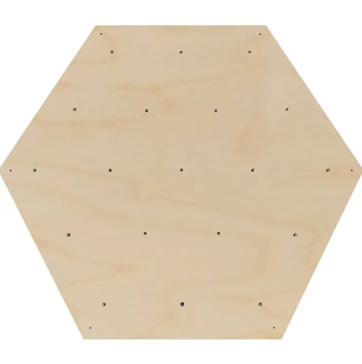Everett & Avery Co. Rock Climbing Panels - HexCore Modular Hexagonal Wood Panel Natural Wood | Playroom Avenue