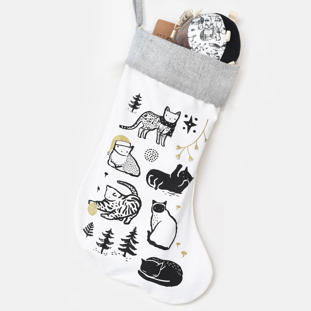Wee Gallery Festive Cats Stocking | Playroom Avenue