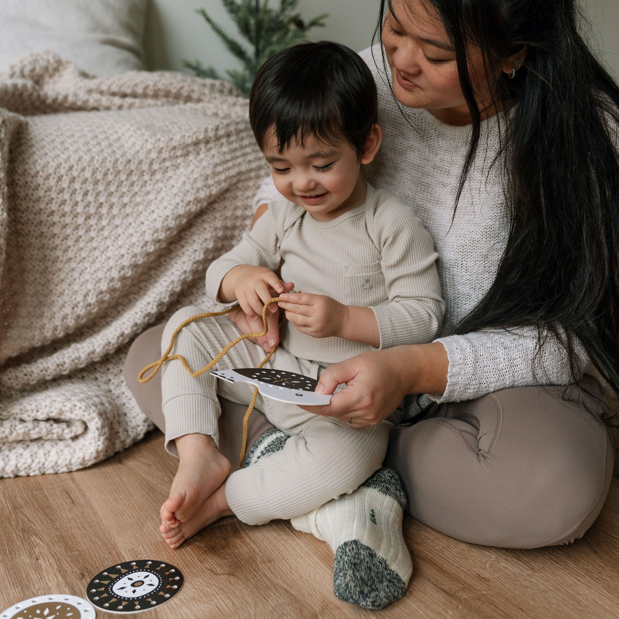 Wee Gallery Festive Fun Lacing Ornaments | Playroom Avenue