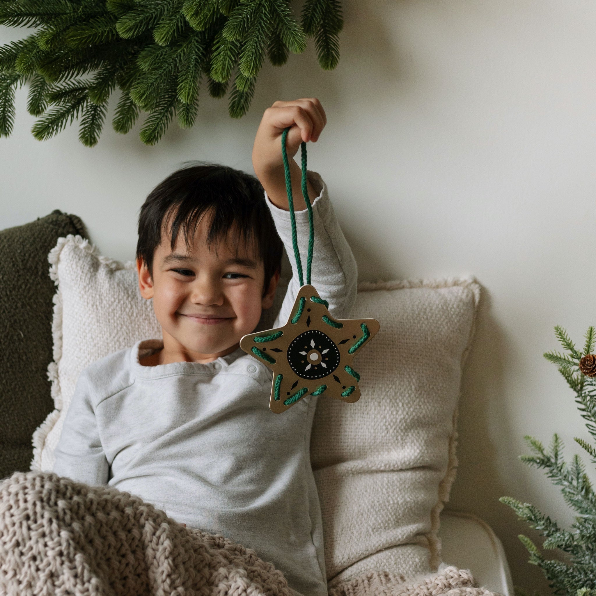 Wee Gallery Festive Fun Lacing Ornaments | Playroom Avenue