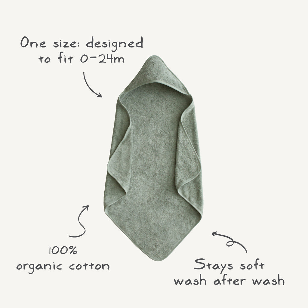 Mushie Organic Cotton Baby Hooded Towel | Playroom Avenue