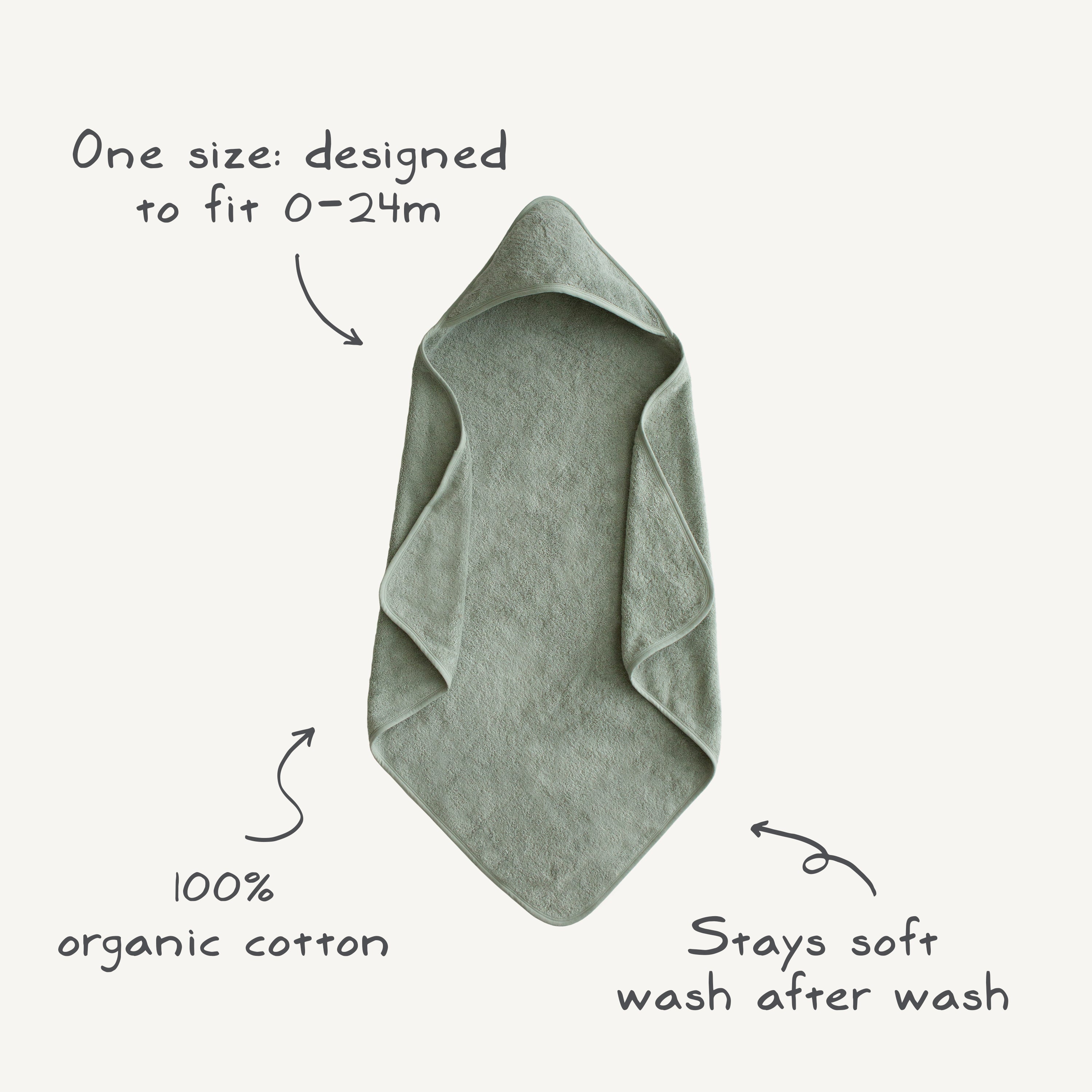 Mushie Organic Cotton Baby Hooded Towel | Playroom Avenue