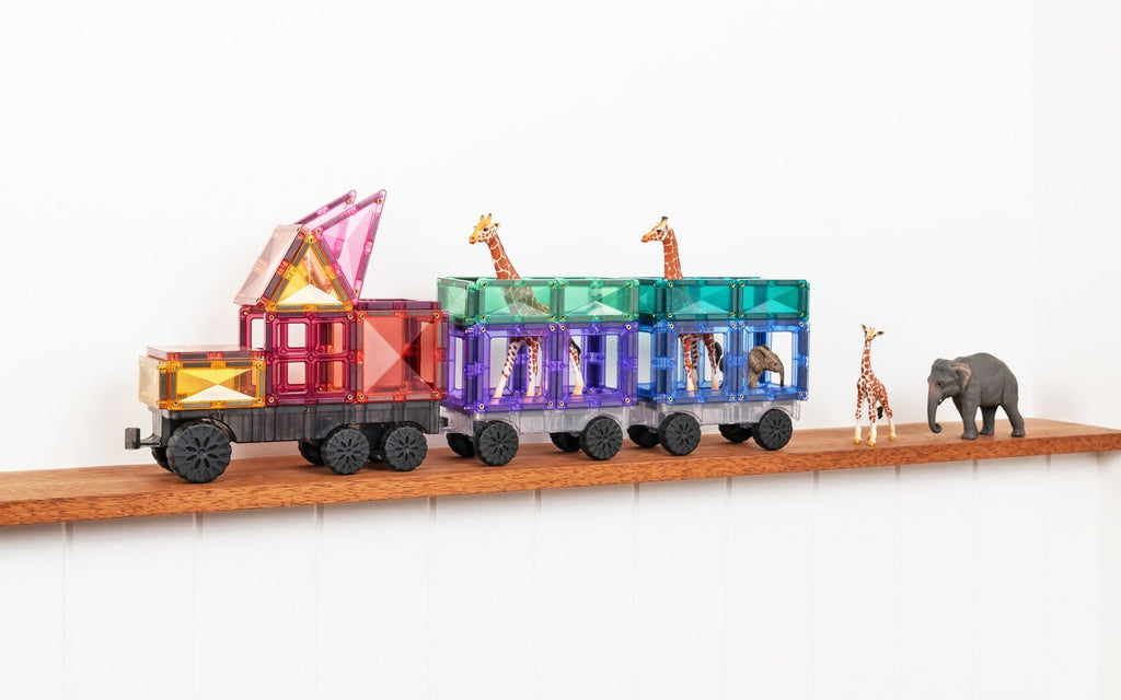 Connetix Magnetic Tiles | Pastel Transport Pack (50 pcs) - Playroom Avenue