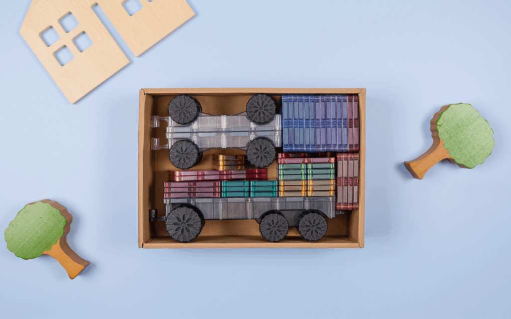 Connetix Magnetic Tiles | Pastel Transport Pack (50 pcs) - Playroom Avenue