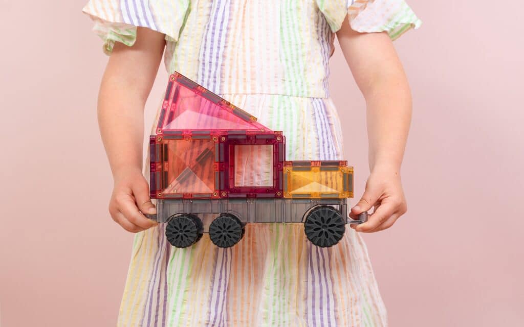 Connetix Magnetic Tiles | Pastel Transport Pack (50 pcs) - Playroom Avenue