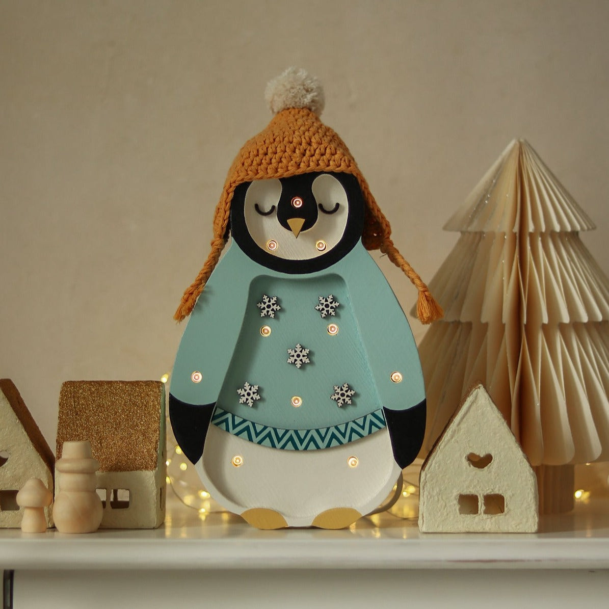 Little Lights Mini Holiday Penguin Lamp ~ Limited Edition - Playroom Avenue