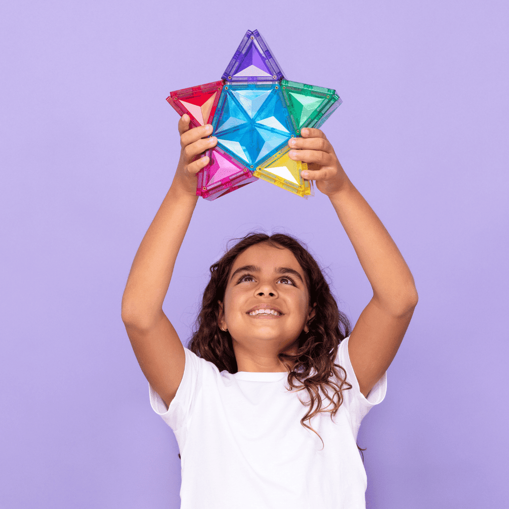 Connetix Magnetic Tiles | Light Star Pack (28 pcs) | Playroom Avenue