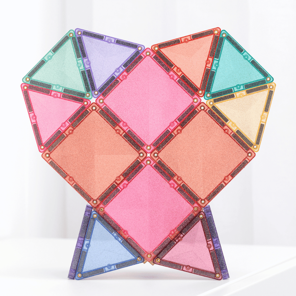 Connetix Magnetic Tiles | Glitter Castle Pack (48 pcs) | Playroom Avenue