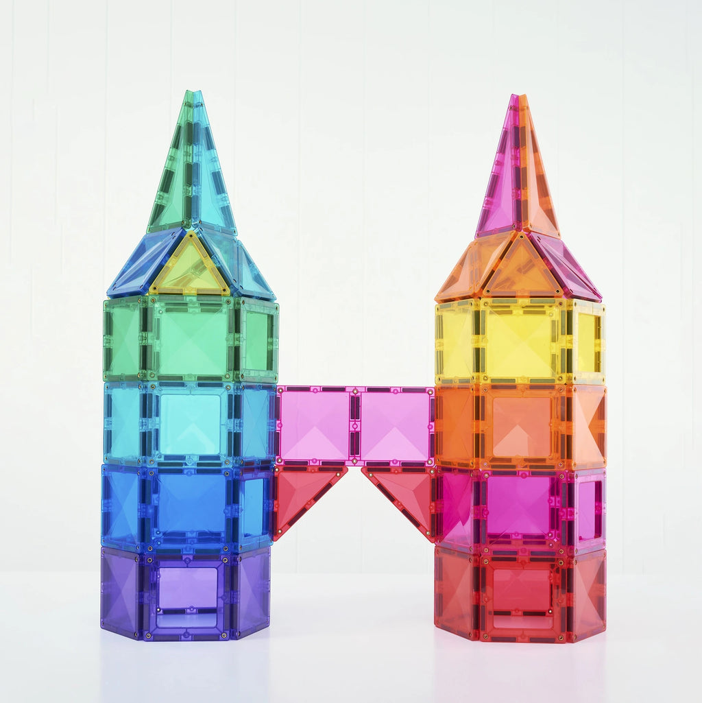 Connetix Magnetic Tiles | Bright Creative Pack 104 pc | Playroom Avenue