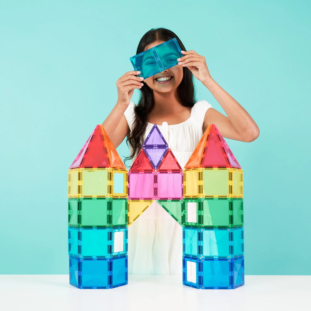 Connetix Magnetic Tiles | Bright Creative Pack 104 pc | Playroom Avenue