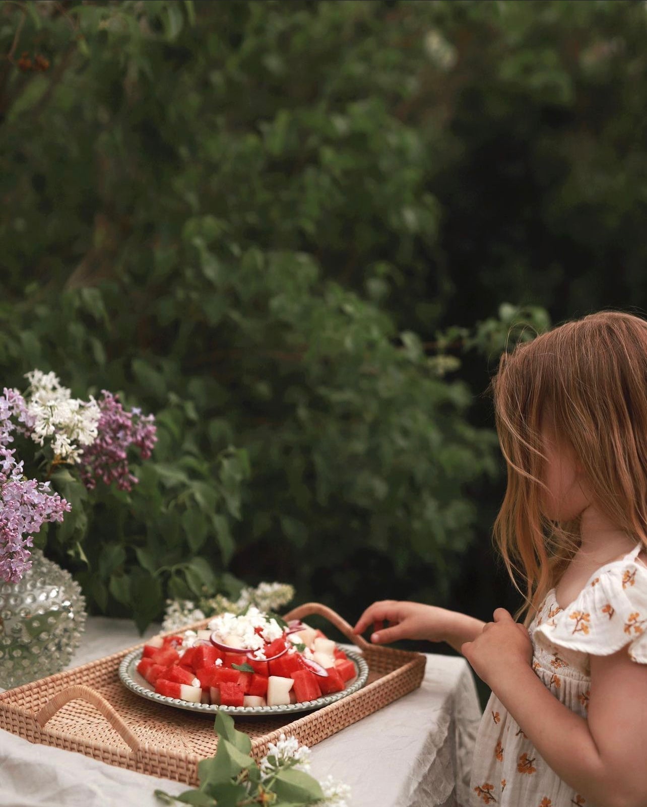 La Petit Lapin Haven | Organic Muslin Flare Dress | Ecru | Playroom Avenue