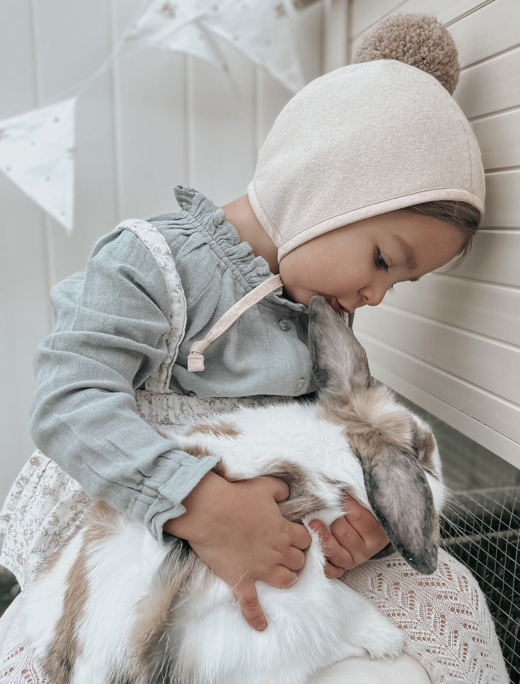 La Petit Lapin Emery | Organic Muslin Cotton Blouse | Slate | Playroom Avenue