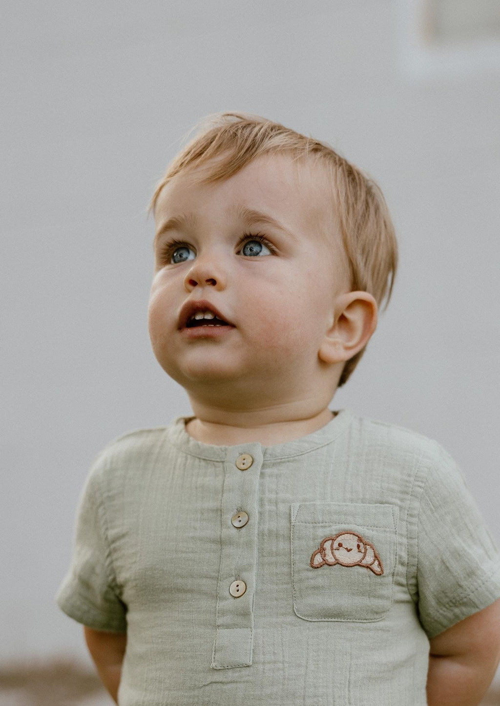 La Petit Lapin Cayden | Organic Muslin Petit Croissant Set | Sage | Playroom Avenue