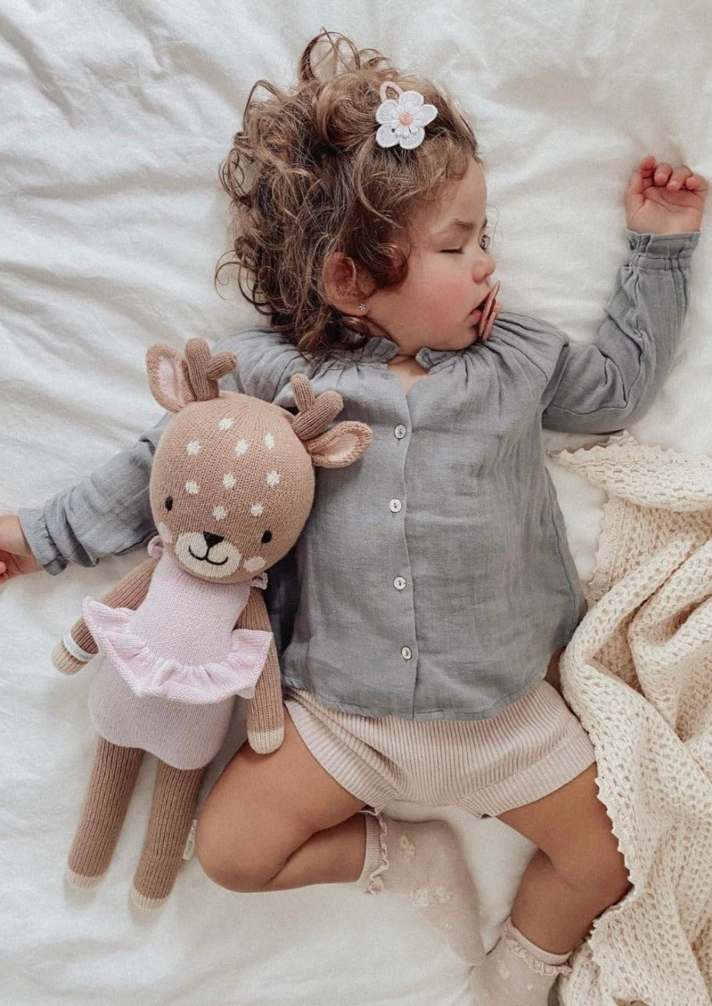 La Petit Lapin Emery | Organic Muslin Cotton Blouse | Slate | Playroom Avenue