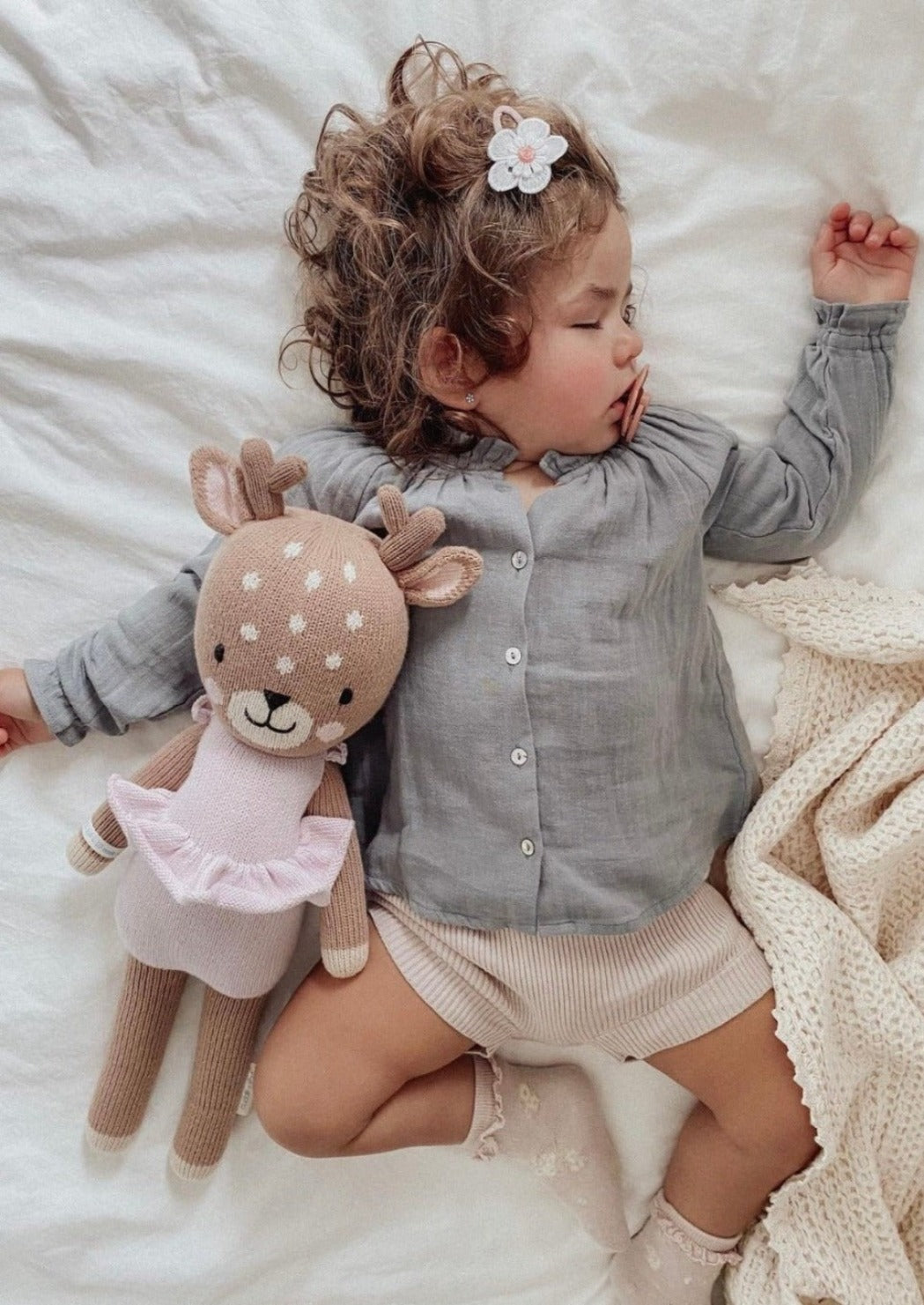 La Petit Lapin Emery | Organic Muslin Cotton Blouse | Slate | Playroom Avenue