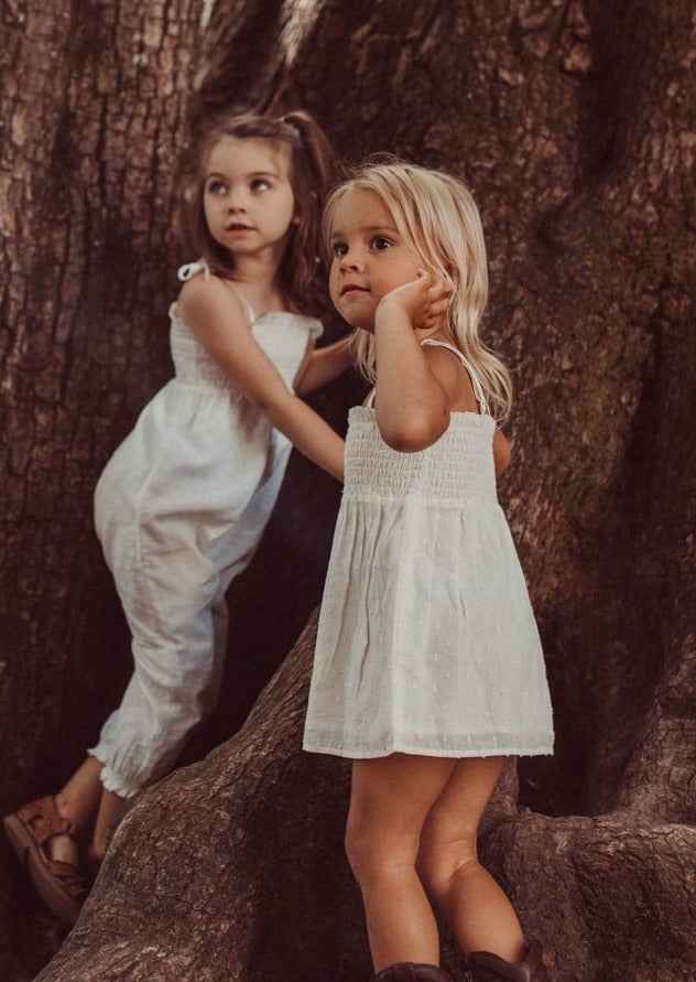 La Petit Lapin Bora | Swiss Dot Embroidery Top | Antique Ivory | Playroom Avenue