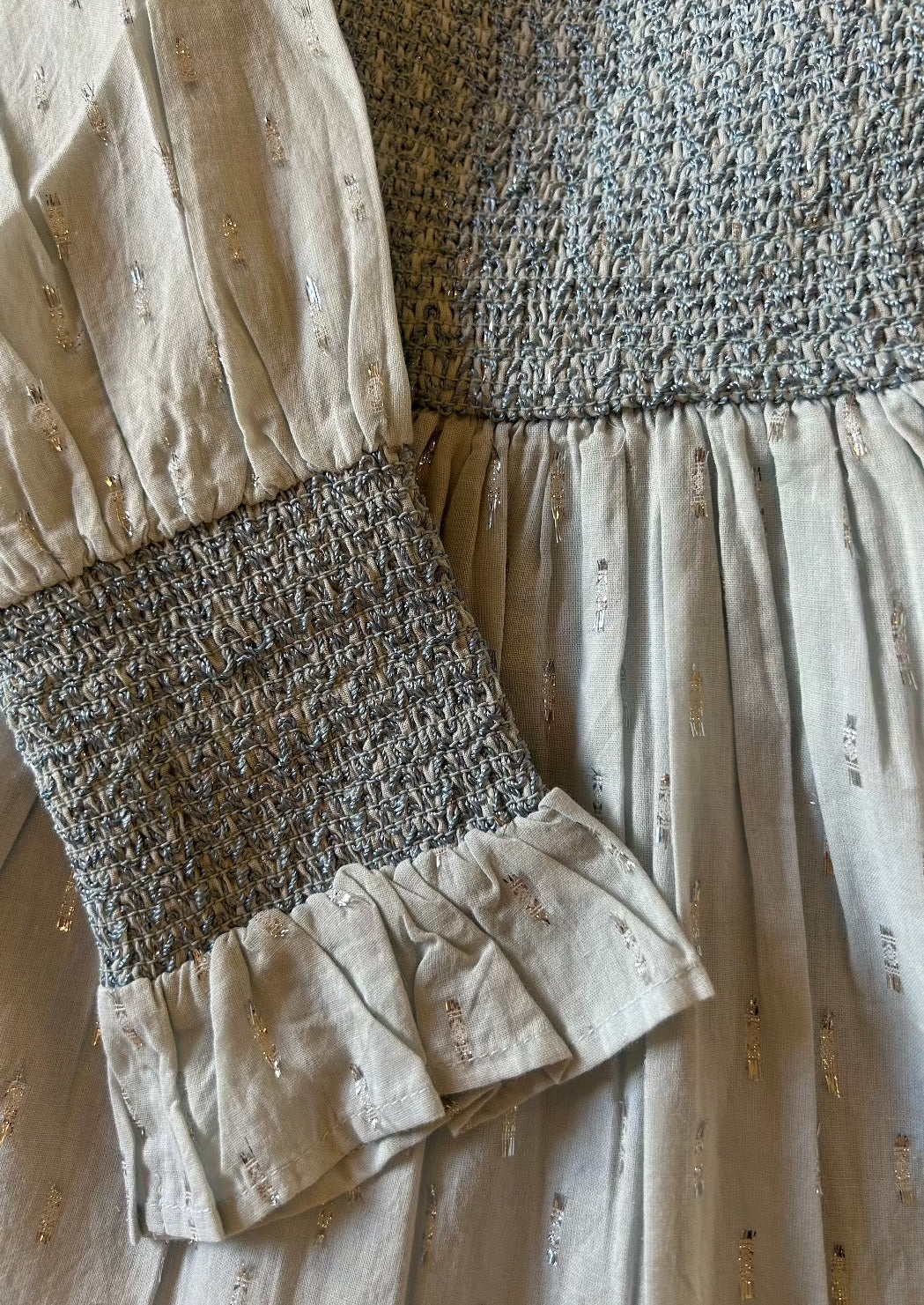 La Petit Lapin Harlow | Cotton Sparkle Dress | Baby Blue | Playroom Avenue