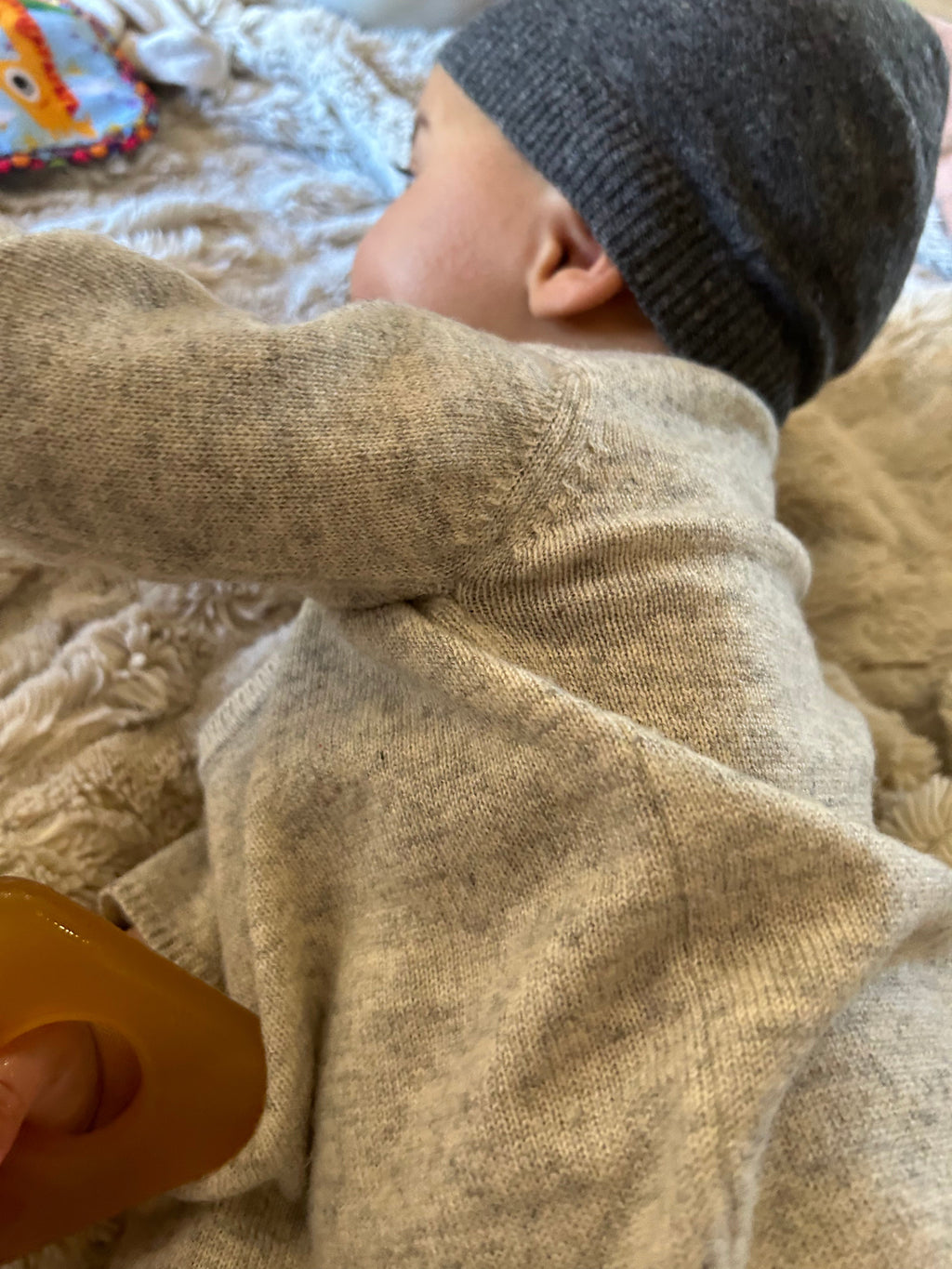 La Petit Lapin Cashmere Wrap Cardigan | Grey Dawn | Playroom Avenue