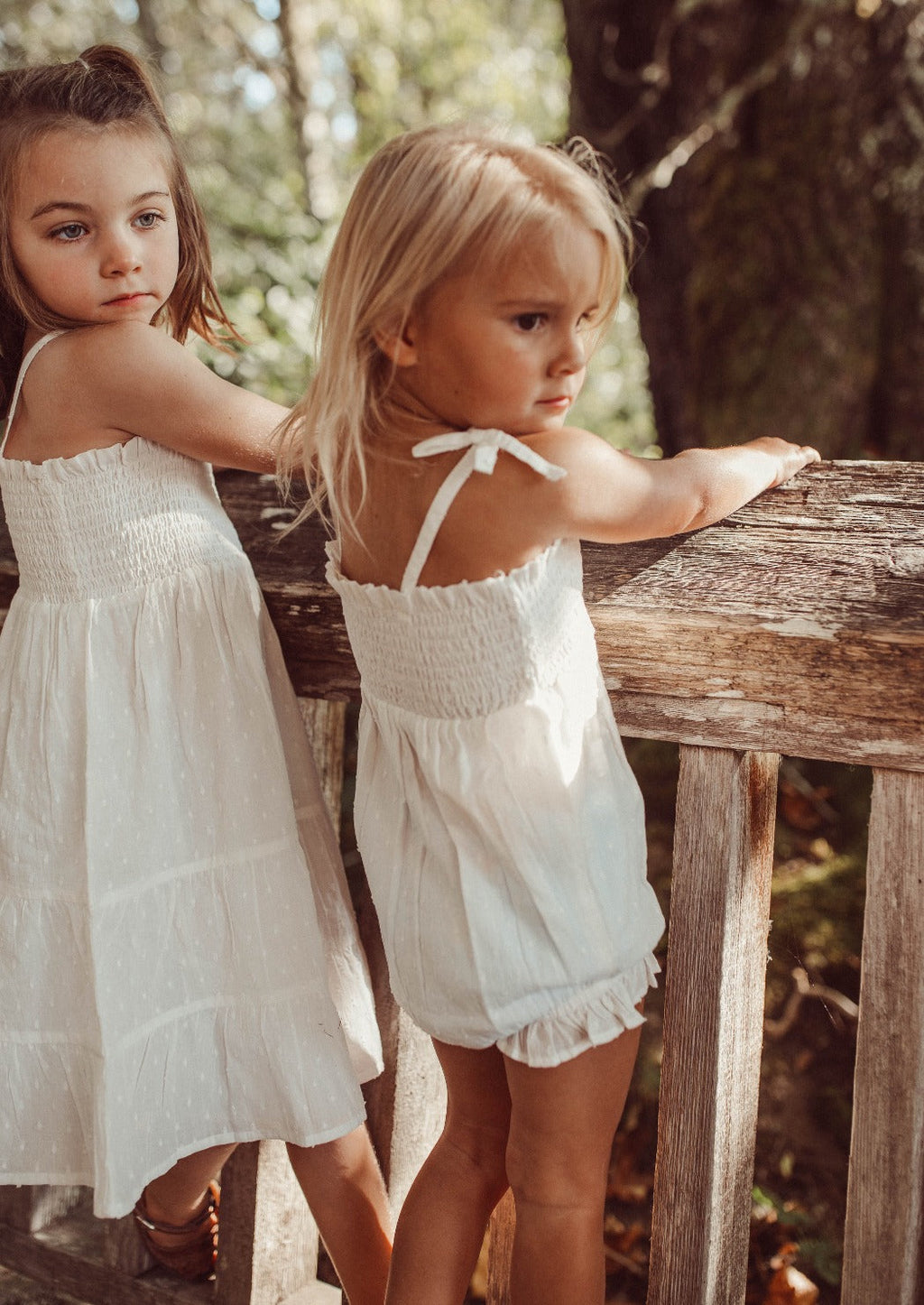 La Petit Lapin Gabrielle | Swiss Dot Embroidered Romper | Antique Ivory | Playroom Avenue