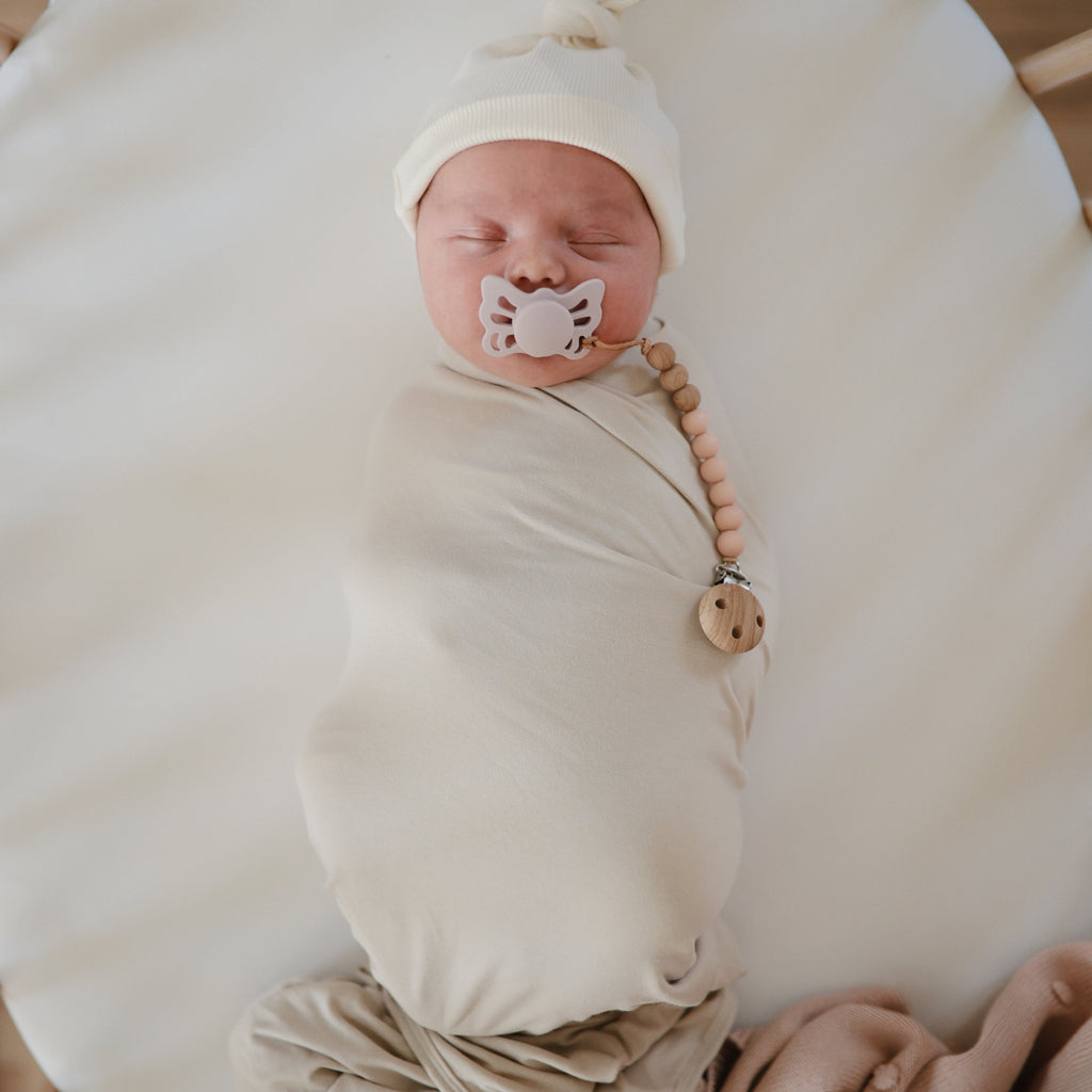 Mushie Silicone Pacifier Clip | Eva | Playroom Avenue