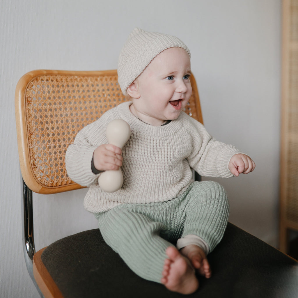 Mushie Silicone Baby Rattle Toy | Playroom Avenue